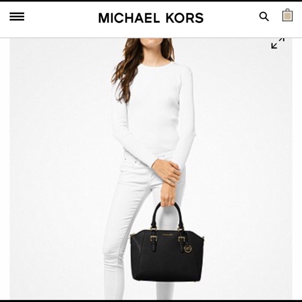 Michael Kors Saffiano Black Handbag